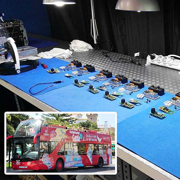 Reparación de módulos de audio para autobuses turísticos de Cádiz